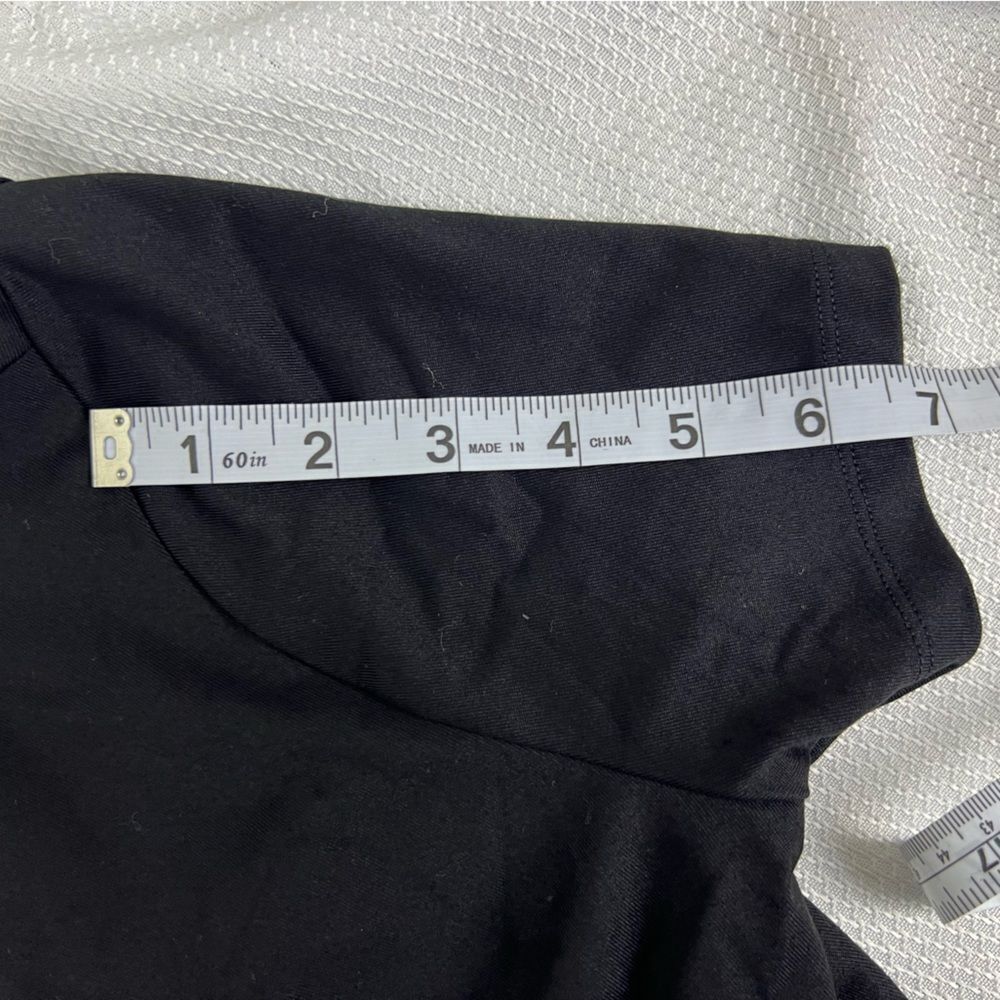 Victoria’s Secret Pink Ultimate Fitted Open Tie Waist Yoga Crop Top Black Medium - Picture 4 of 12